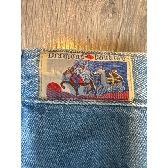 Vintage Diamond Double U Lesotho Made Blue Denim Jeans Size 36 Western - Picture 8 of 9